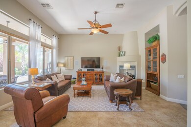 family with fireplace