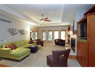 Gorgeous light, fireplace and built-ins in Living 