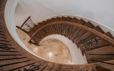 Beautiful spiral stairwell from the entry