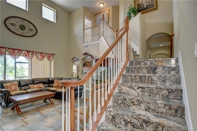 Marble stairs, great room