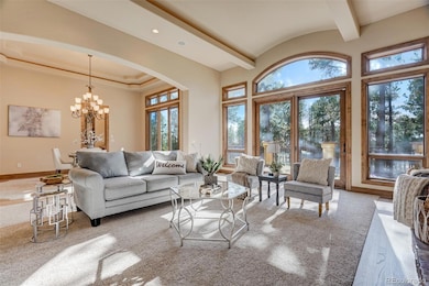 Grand living room leads directly to formal dining 