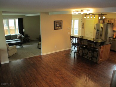 view of living and kitchen from entry