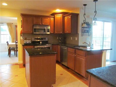 Kitchen. Custom wood cabinets, granite counter top
