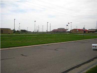 View to football stadium from front sidewalk.