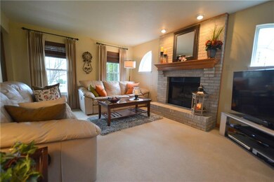 Family room with gas fireplace
