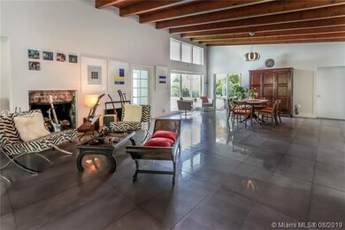 view of living & dining areas