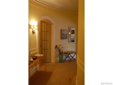 Inside the condo is the amazing curved hallway wit