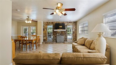 Wood Burning Fire place in living room
