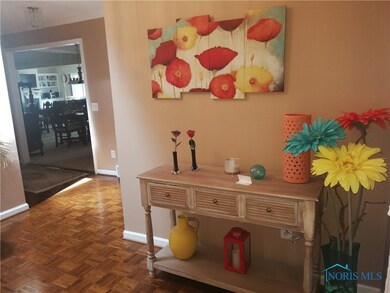 The fresh paint starts in the foyer and continues