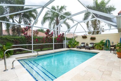 HEATED POOL WITH TUMBLED MARBLE PATIO