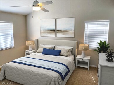 Virtually Staged Upstairs Bedroom