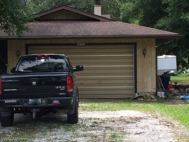 Closer look at garage and siding