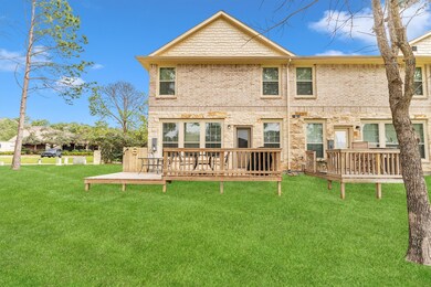 Oversized rear deck that's looks out onto a beauti
