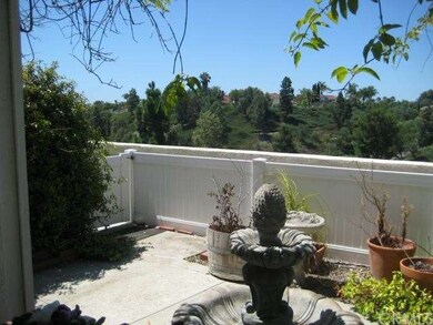 Back patio with fountain