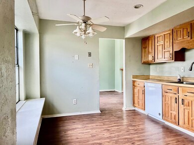 Kitchen featuring dishwasher, light hardwood / woo
