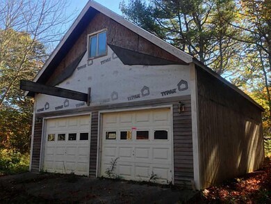 Garage. natural clapboard siding,...