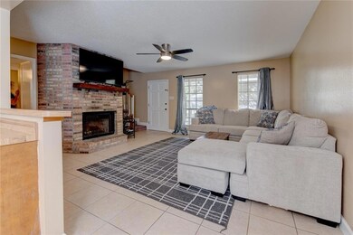 Real wood burning fireplace.  TV can remain.