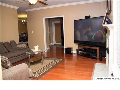 Family Room with beautiful hardwood flooring