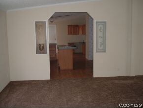 Living room into kitchen
