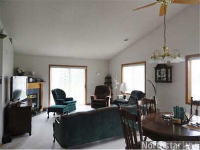 View from kitchen into living room