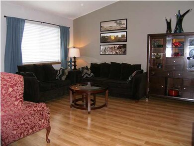 The view of the living room from the hall to the b