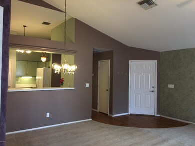 Front door kitchen living
