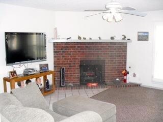 Den/Family/Great Room. den area with fir