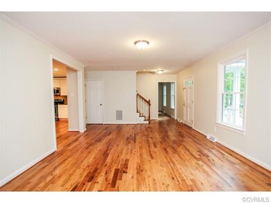 View of family room from fireplace.
