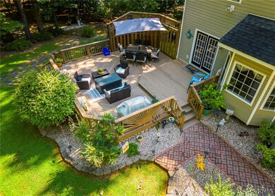 Beautiful deck overlooking your private back yard.