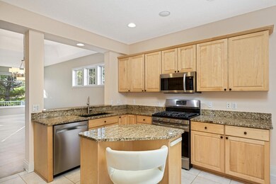 Spacious eat in kitchen with brand new stainless steel appliances