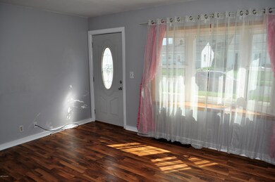 Living room with bay window