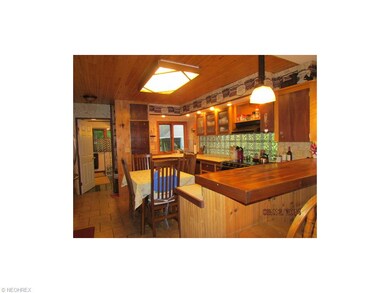 The kitchen is warm and welcoming.