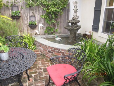 A tropical paradise in the very private courtyard.