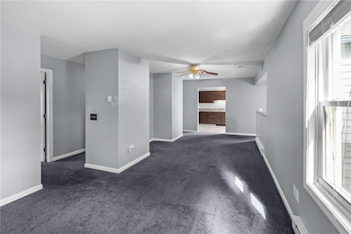 Living room and dining area
