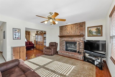 Beautiful woodburning fireplace with custom herrin