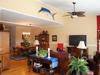 A very open floorplan is designed for entertaining any size group