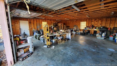 Inside two car detached garage