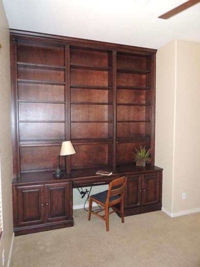 Built in bookcase in den
