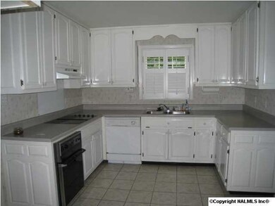 Kitchen offers plenty of cabinets.