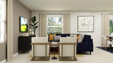 Virtually staged. Family room
