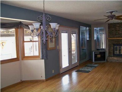 Bay window in the informal dining area