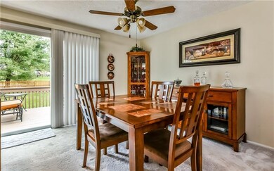 Dining Room with new sliding glass door