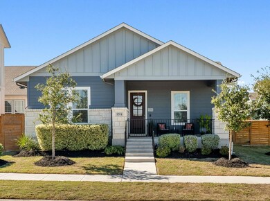 View of front of home with covered porch, board a