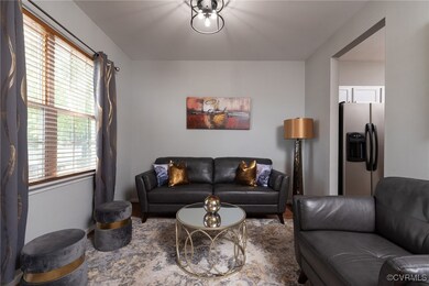 Living area featuring wood finished floors