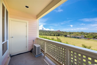 Lanai with golf course views, space to enjoy a cof