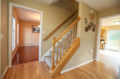 Hardwood flooring in foyer