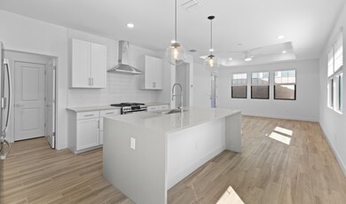Kitchen with subway tile backsplash