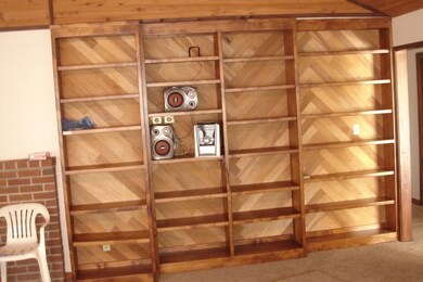 built-in bookcase in great room