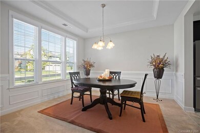 Very Large Dinning Room with Trey ceiling and Heav