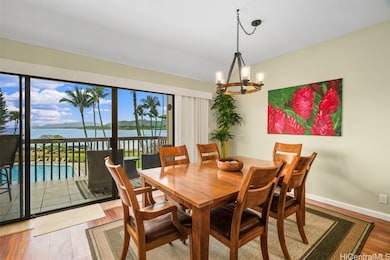 dining area with view